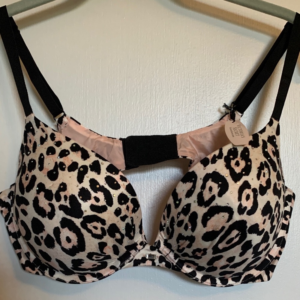 Victoria's Secret Brown and Black Animal Print Bra - NWT